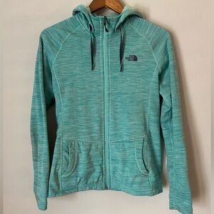 The North Face Zip Up Fleece Lined Hoodie Women’s size Medium Green